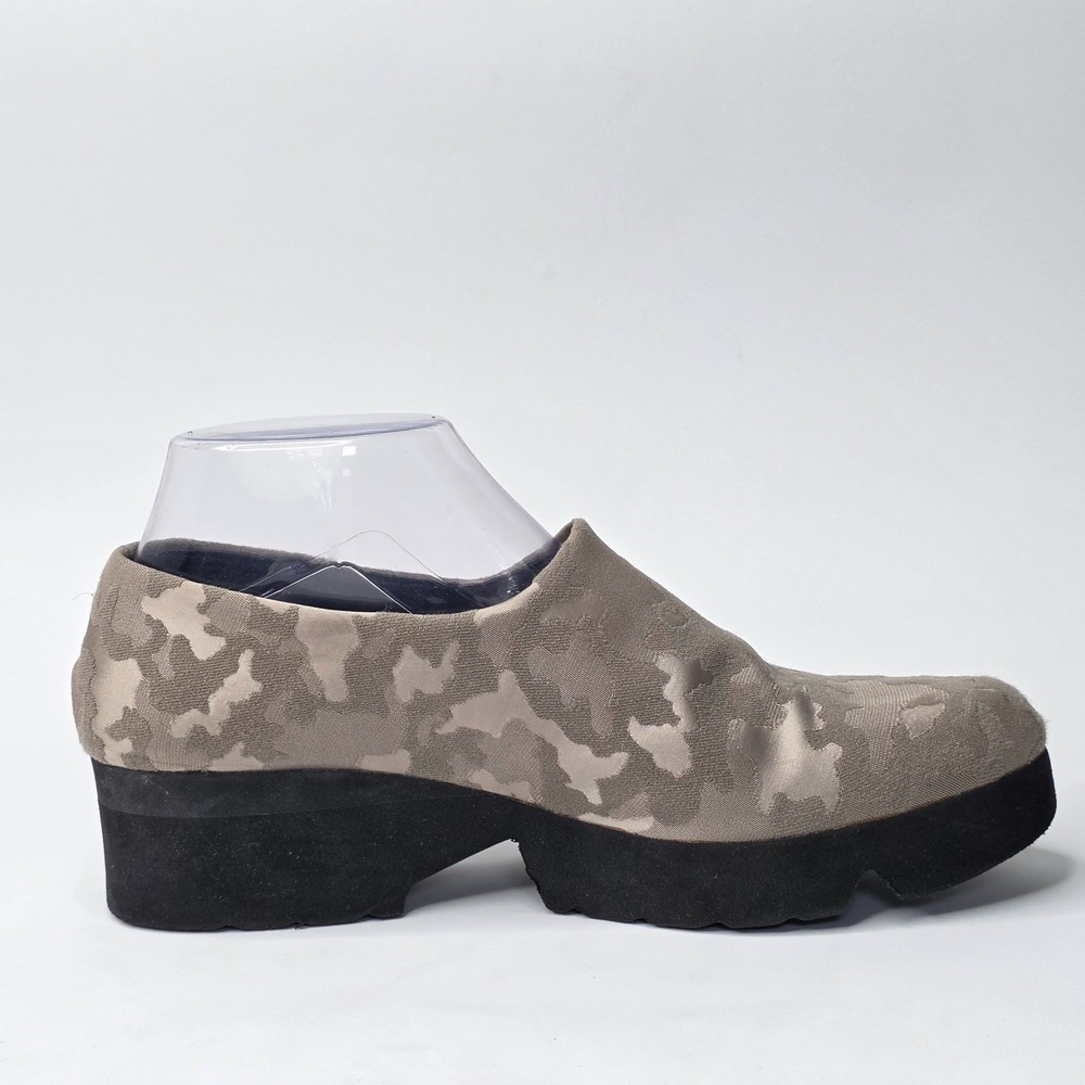 Thierry Rabotin Dream Women's Wedge Shoes Size 8 EU 38 Camo Fabric Slip On Italy - Picture 4 of 16
